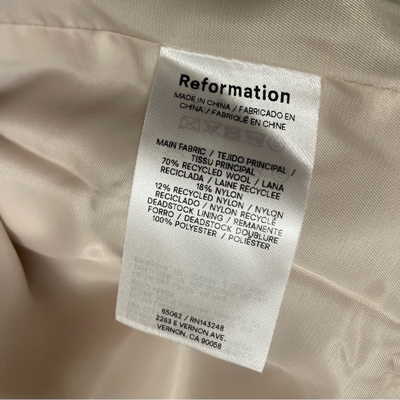 NEW Reformation Asher Coat in Cream Off White Detachable Scarf | size XS - Picture 9 of 10